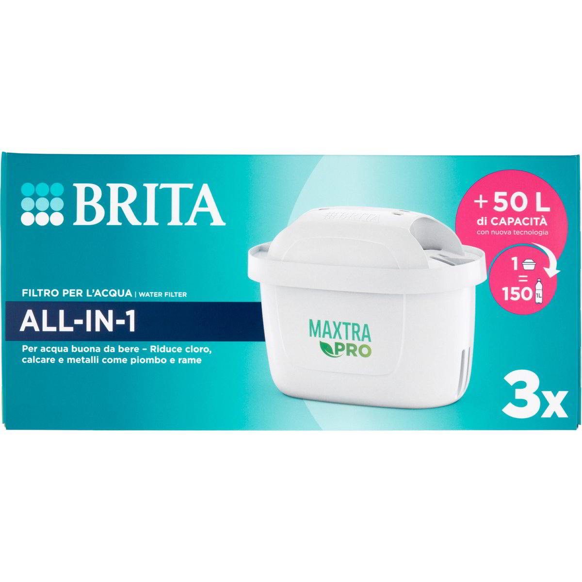 Brita Maxtra Pro - Filtro Per Caraffa Acqua, Ricambio All-in-1 Per Acqua Pura E Sapore Migliore