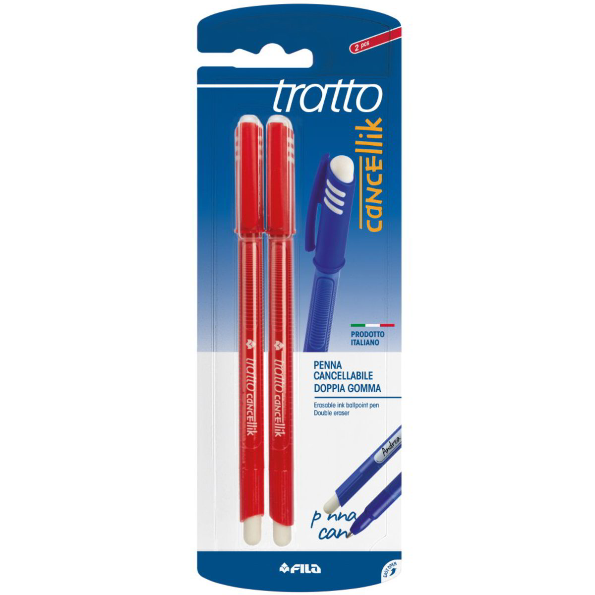Tratto Cancellik Boligrafo De Bola - Tinta Borrable - Trazo 0 Doble Goma Color Rojo 8000825826023