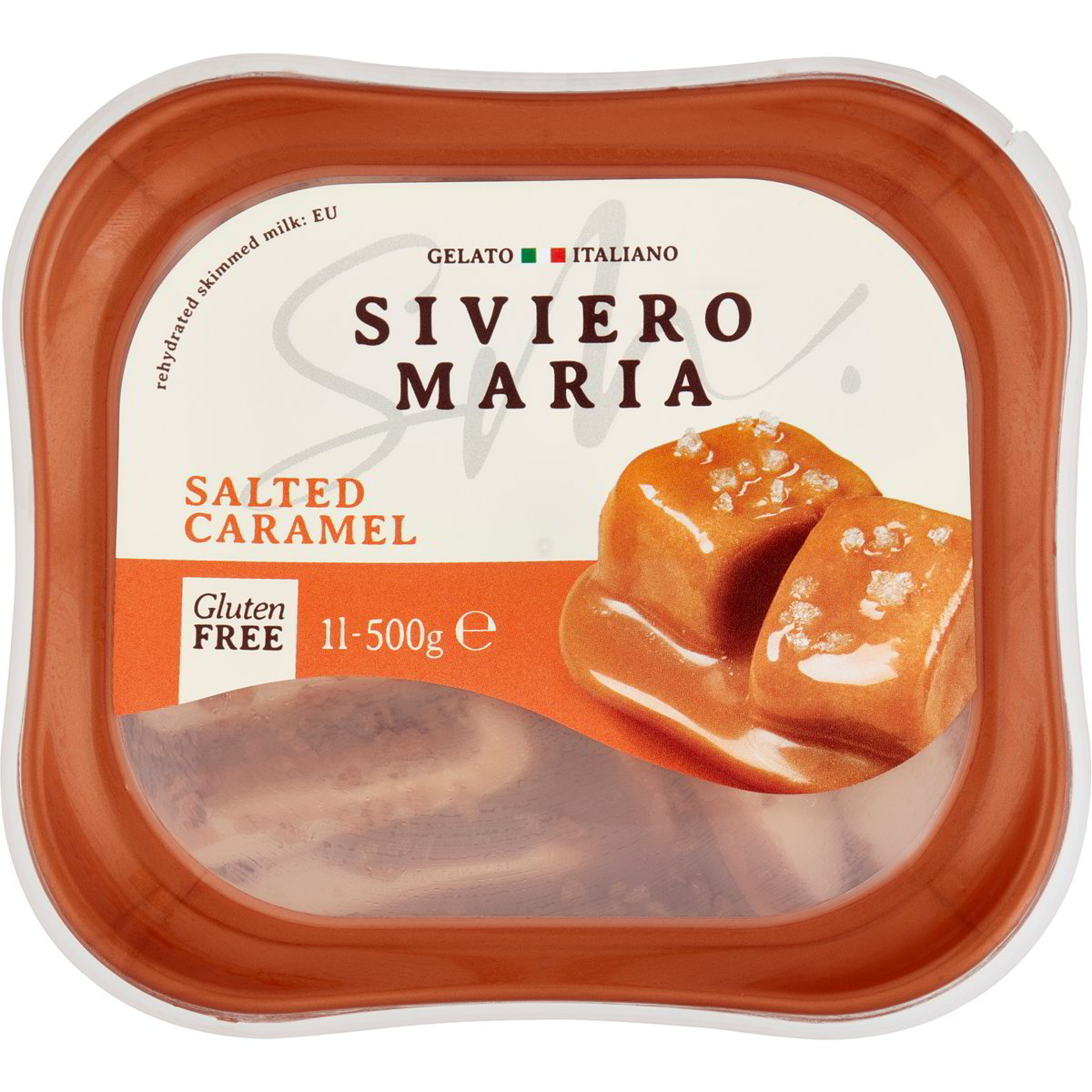 Gelato al caramello salato con granella caramello SIVIERO MARIA 500 G ...