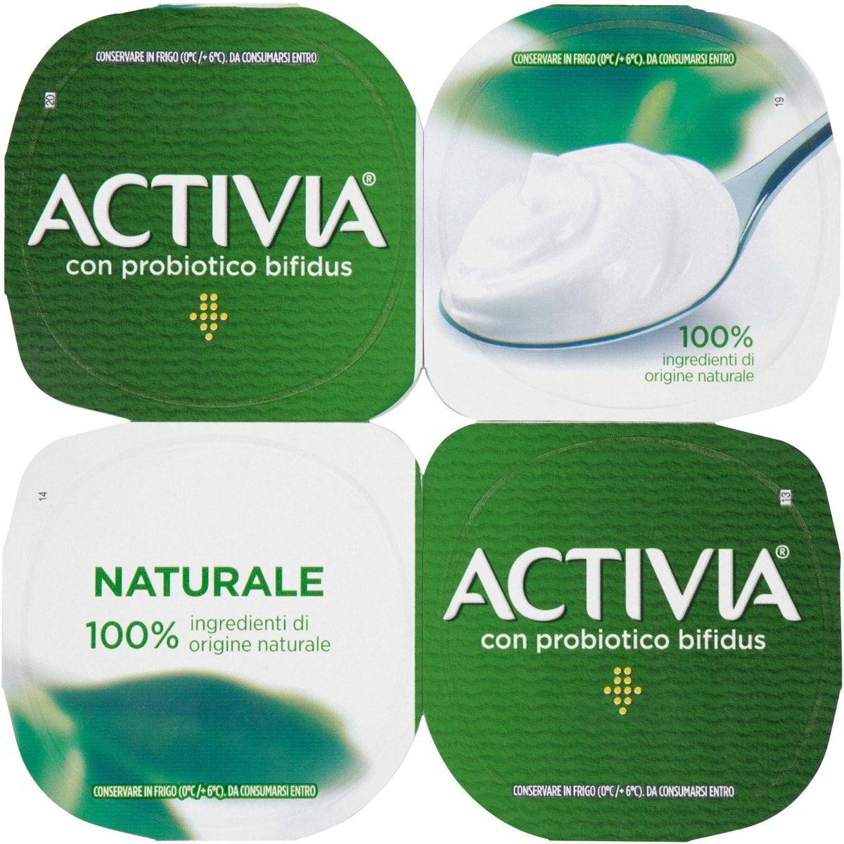 Yogurt activia naturale ACTIVIA 4 X 125 G Coop Shop