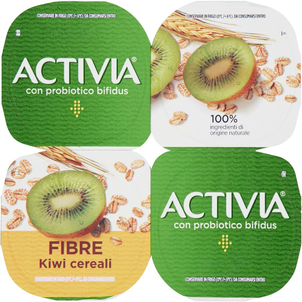 Yogurt activia fibre con kiwi e cereali ACTIVIA 4 X 125 G Coop Shop