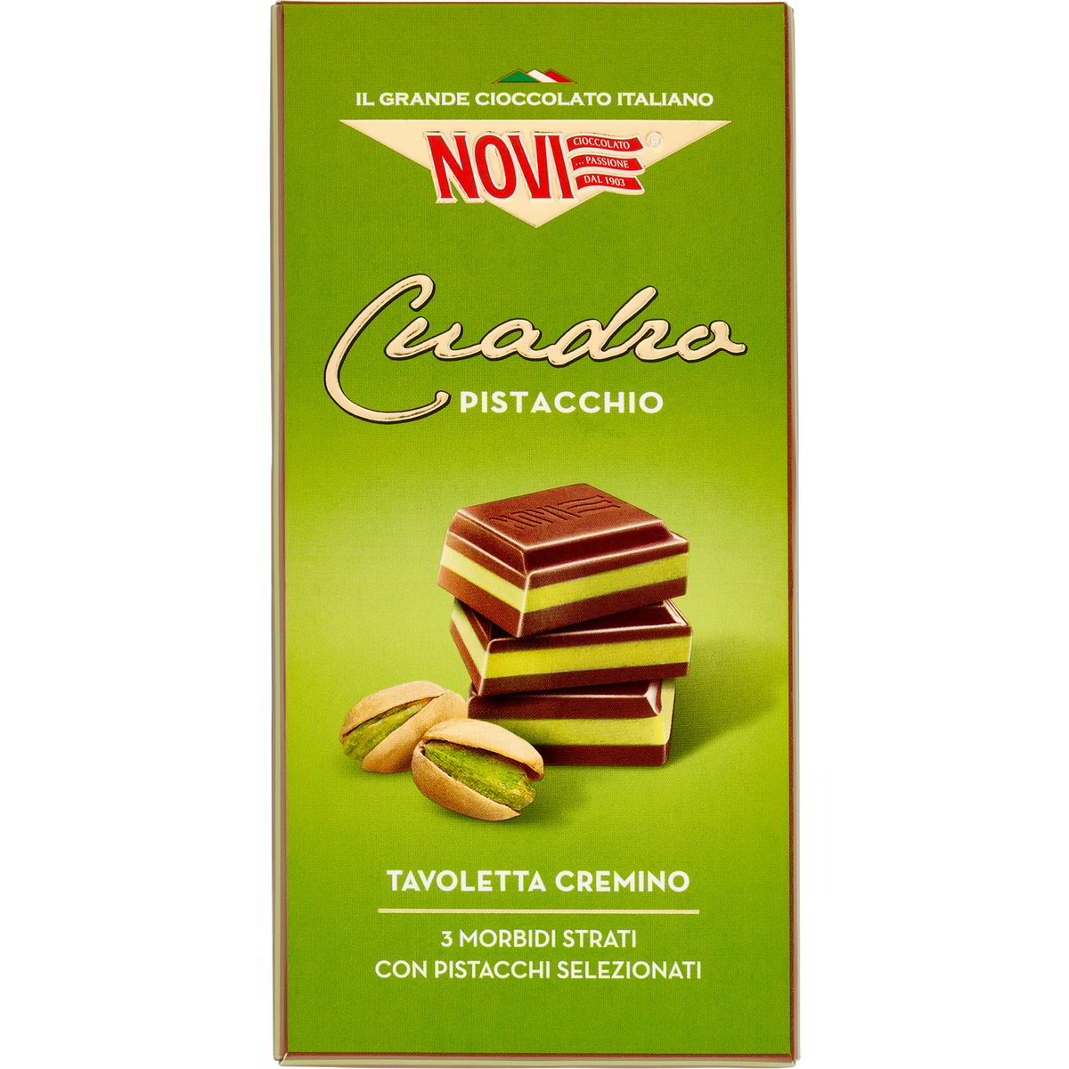 Tavoletta cioccolato cremino al pistacchio cuadro NOVI 110 G - Coop Shop