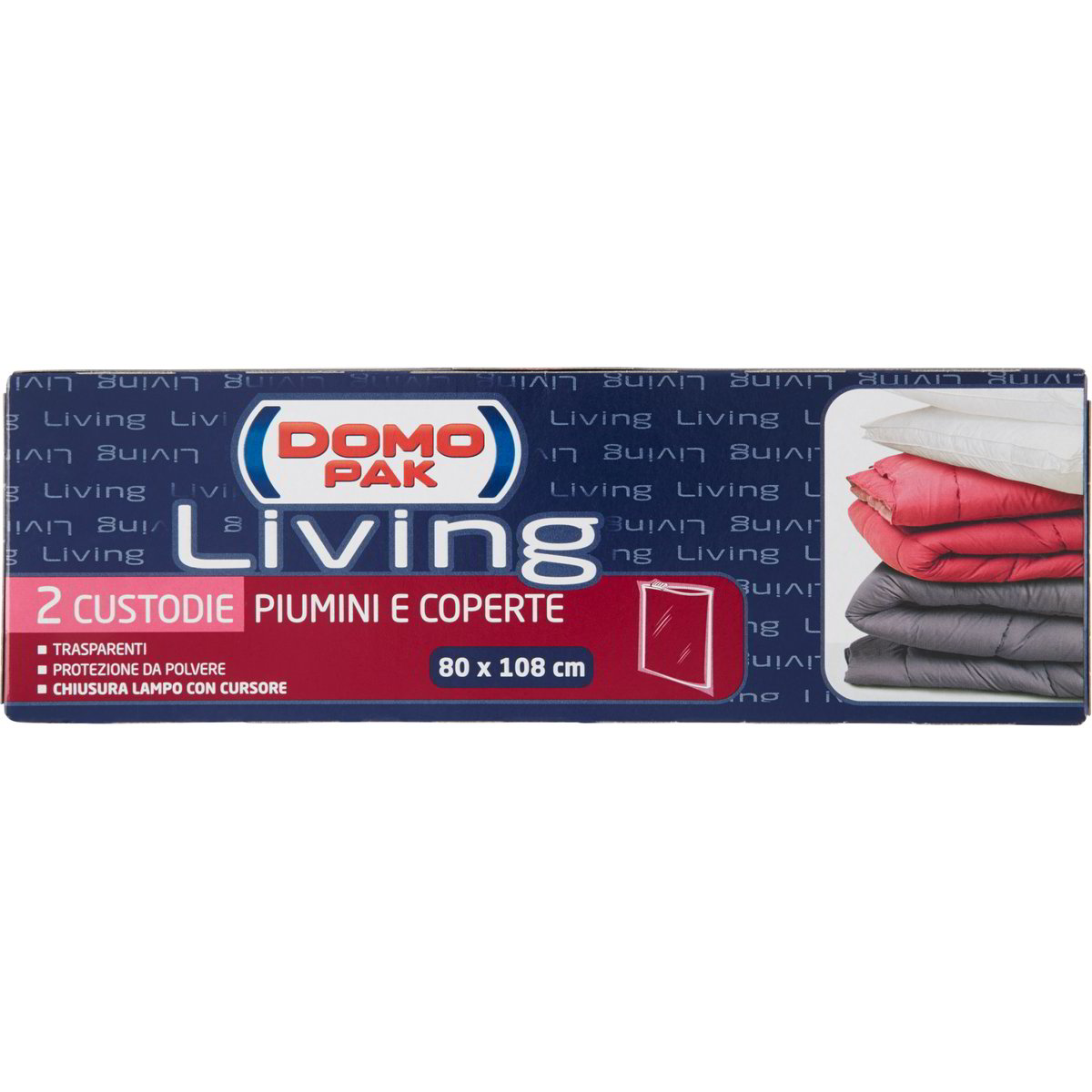 DOMO PAK LIVING Bettbezug-Abdeckungen – 2 Stück, Transparent, 80x108 Cm, Aus Polyethylen