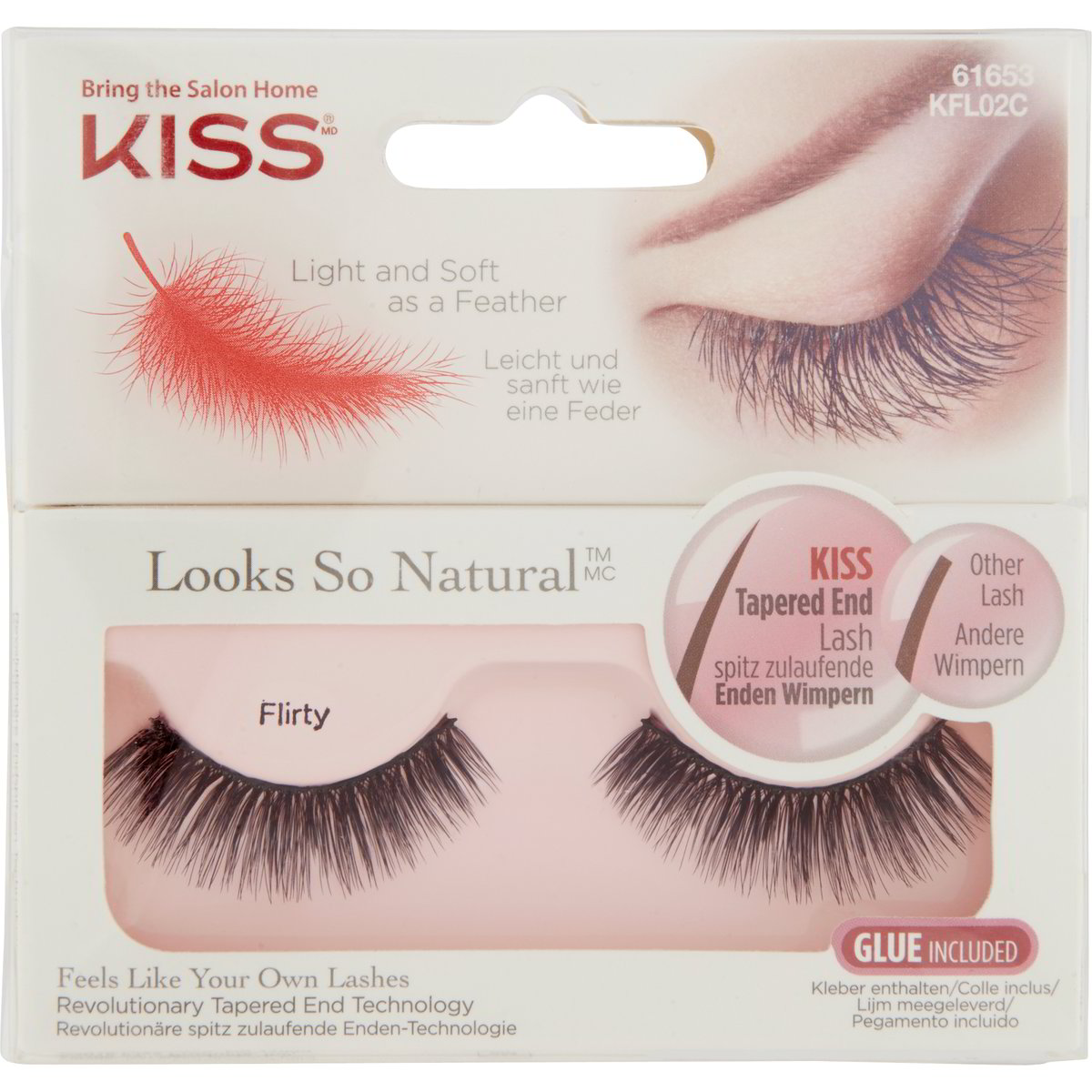 Ciglia finte looks so natural flirty kfl02 KISS 1 PZ - Coop Shop
