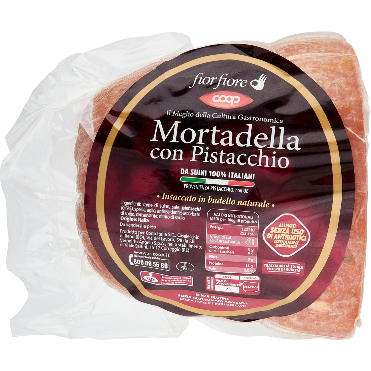 Mortadella con pistacchio verde di bronte dop COOP FIOR FIORE Coop Shop
