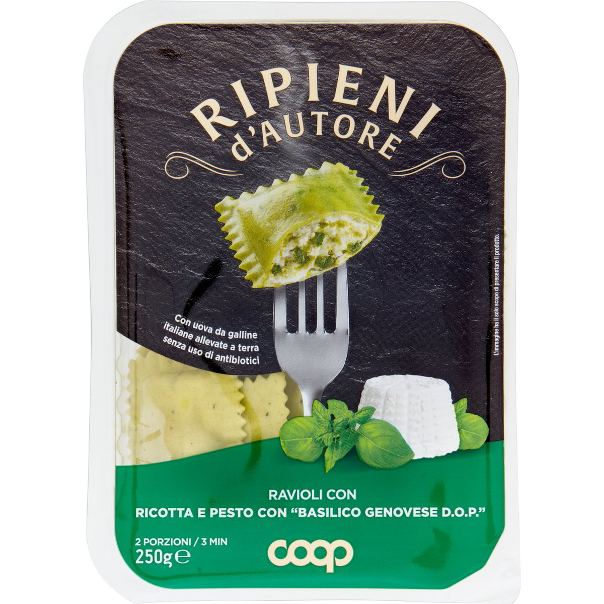 Ravioli ripieni ricotta/pesto di basilico genovese COOP 250 G Coop Shop