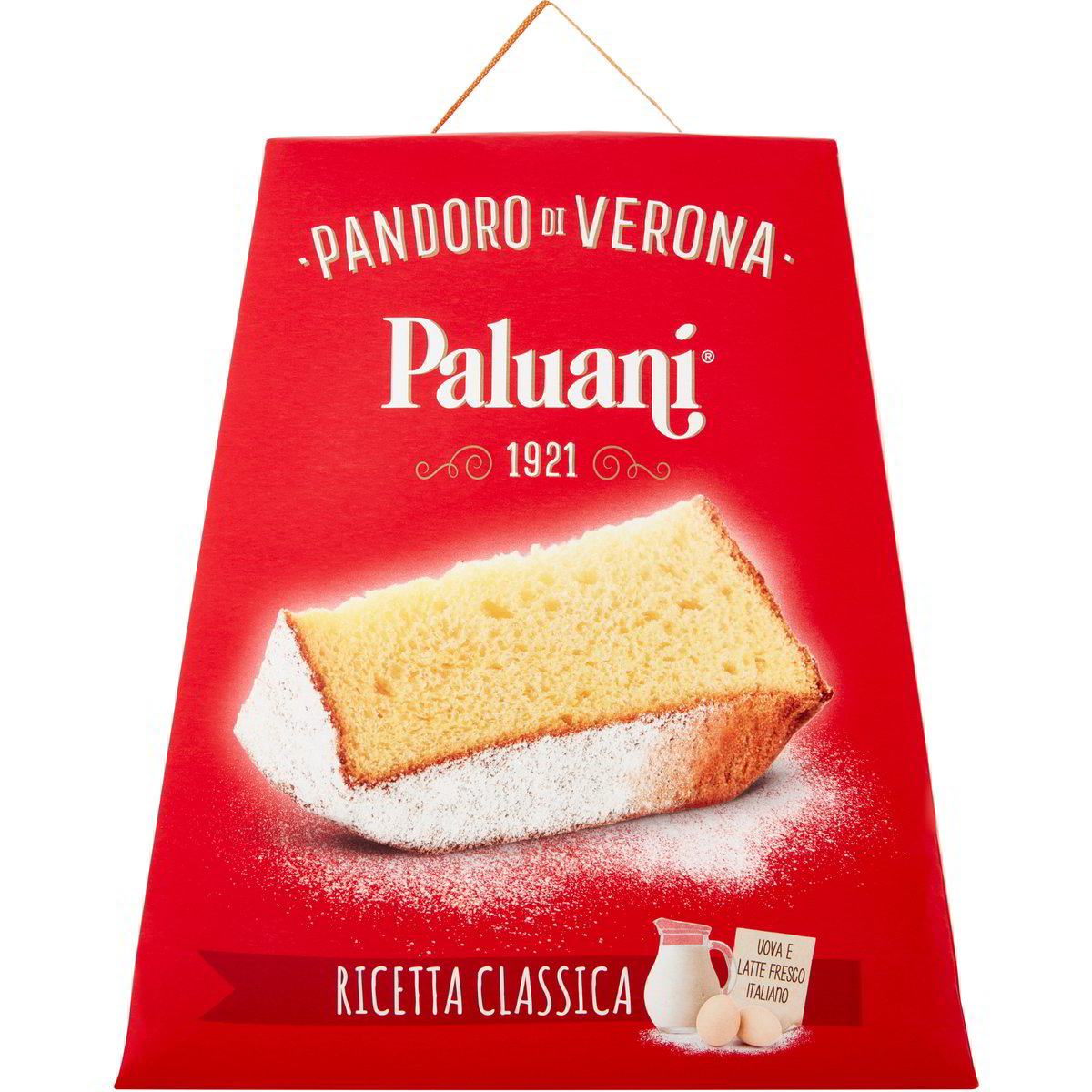 Decorated Pandoro - Traditional Italian Christmas Sweet Bread Stock