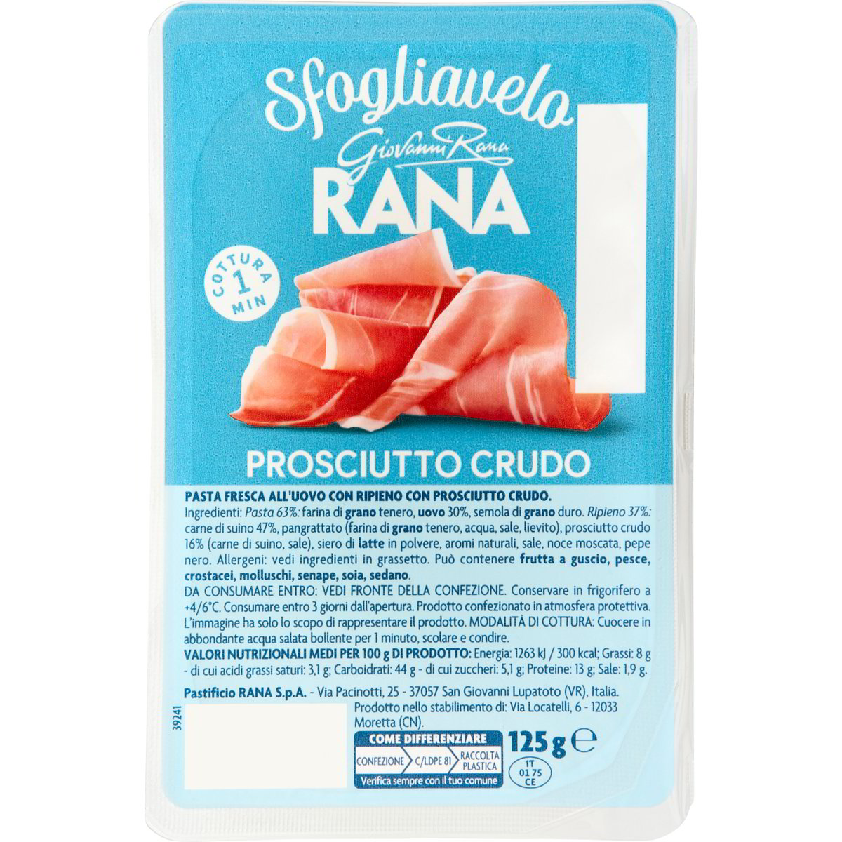 Ravioli sfogliavelo al prosciutto crudo RANA 125 G Coop Shop