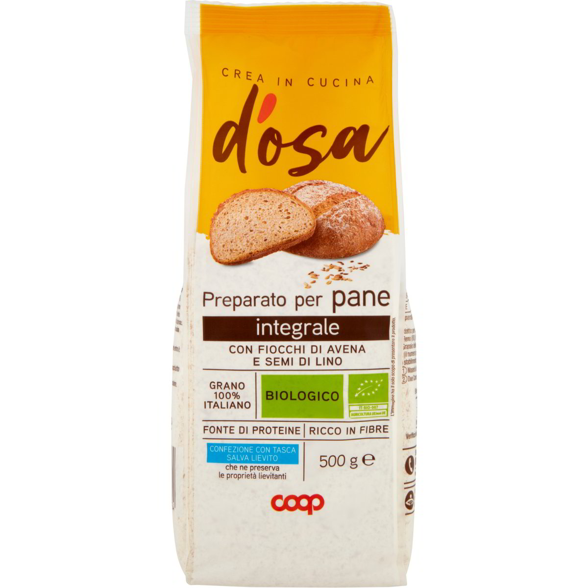 Preparato per pane integrale/avena/semi lino COOP - D'OSA 500 G - Coop Shop