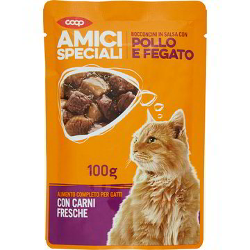 DEIN BESTES Bio Cibo per gatti con pollo, tacchino, carote e olio di colza, 100 g | dm Italia