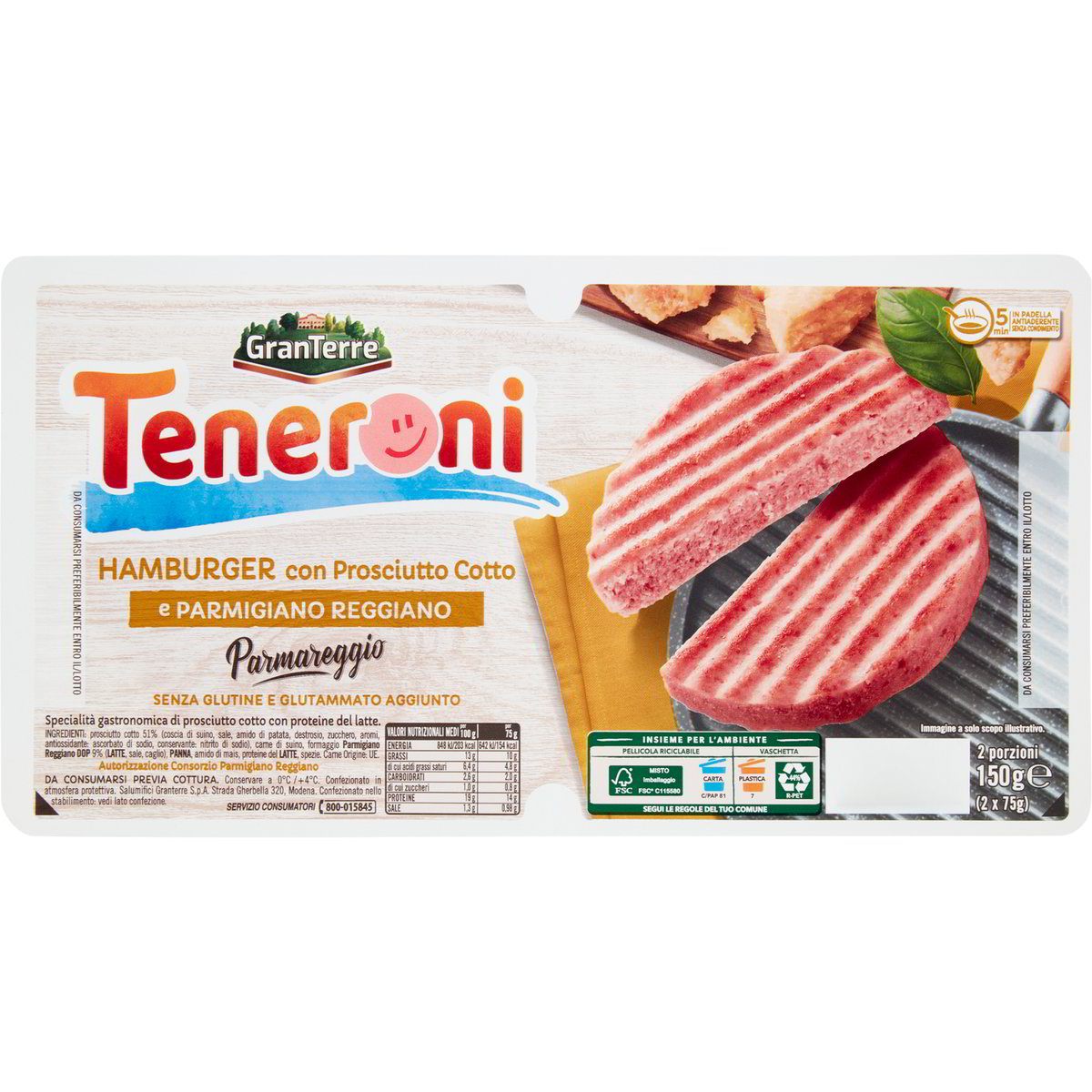 Teneroni di prosciutto cotto al parmigiano DOP CASA MODENA 150 G Coop