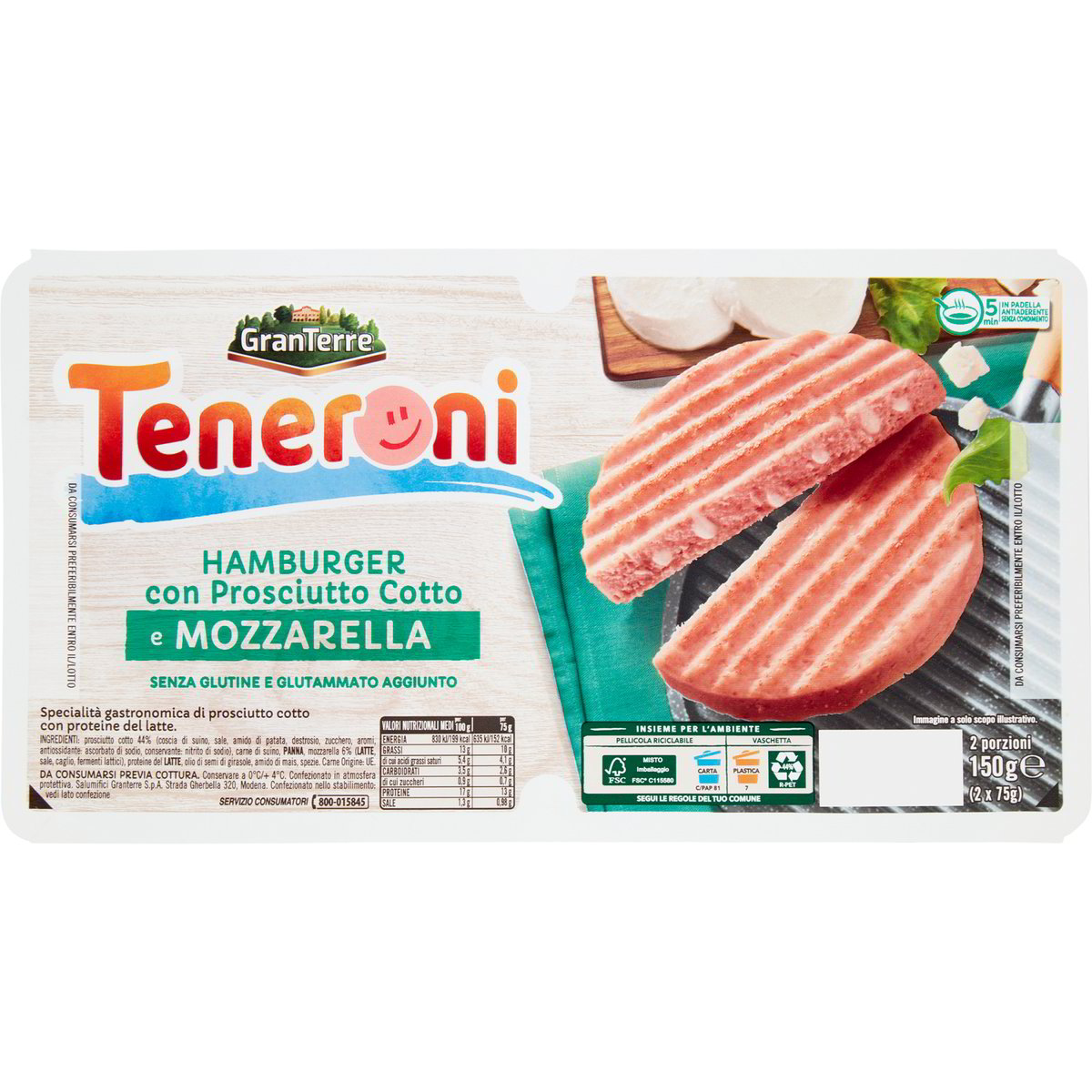 Teneroni di prosciutto cotto alla mozzarella CASA MODENA 150 G Coop Shop