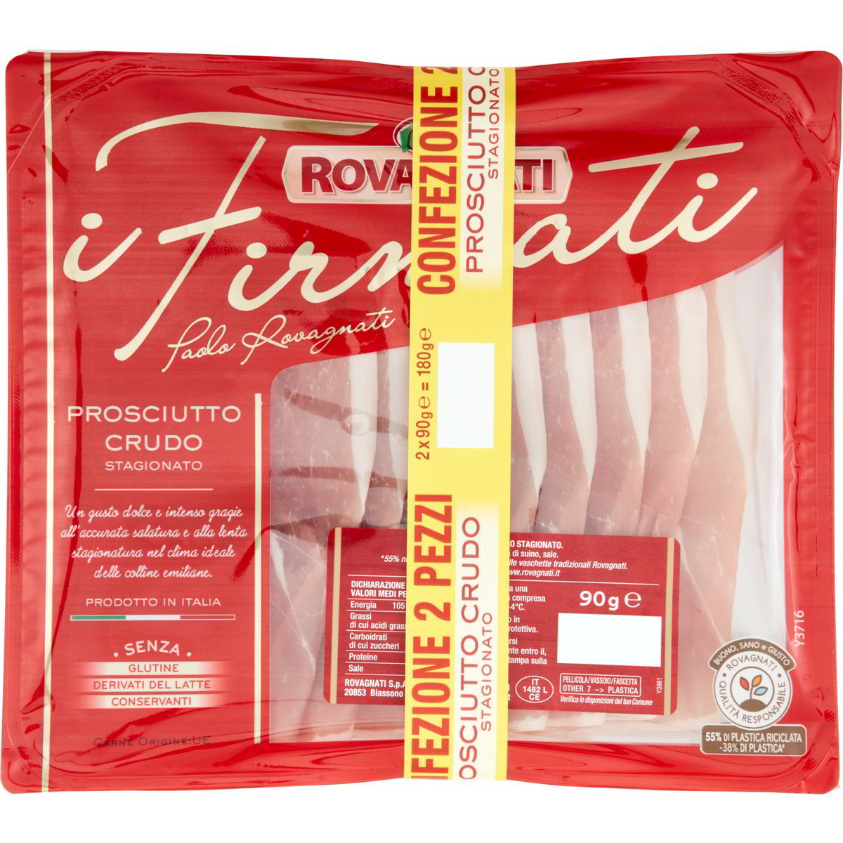Prosciutto crudo 2 pezzi ROVAGNATI 2 X 90 G Coop Shop