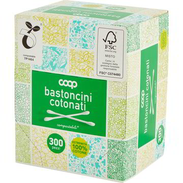 Bastoncini Cotonati Biodegradabili Chinchilla | 800 Pezzi | In Bamb&ugrave; E Cotone Bio