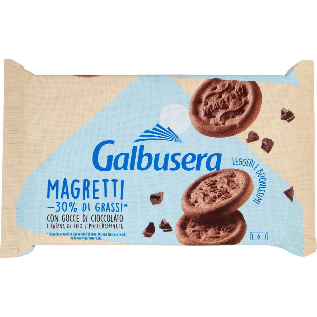 Biscotti con gocce cioccolato magretti i leggeri GALBUSERA 6 X 43,3 G Coop Shop