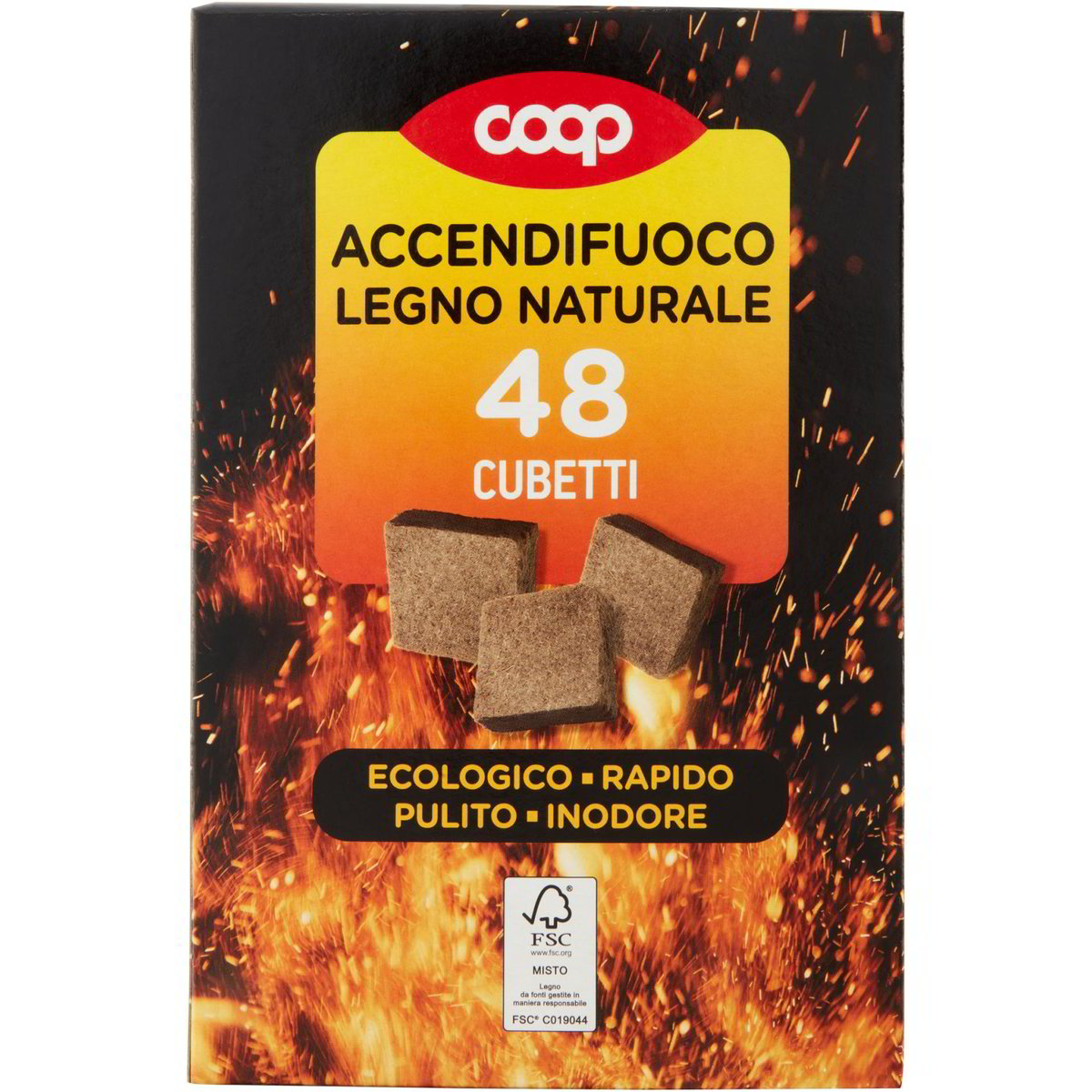 ACCENDIFUOCO ECOLOGICO REDDY 32 CUBI Accendifuoco a base di legno i