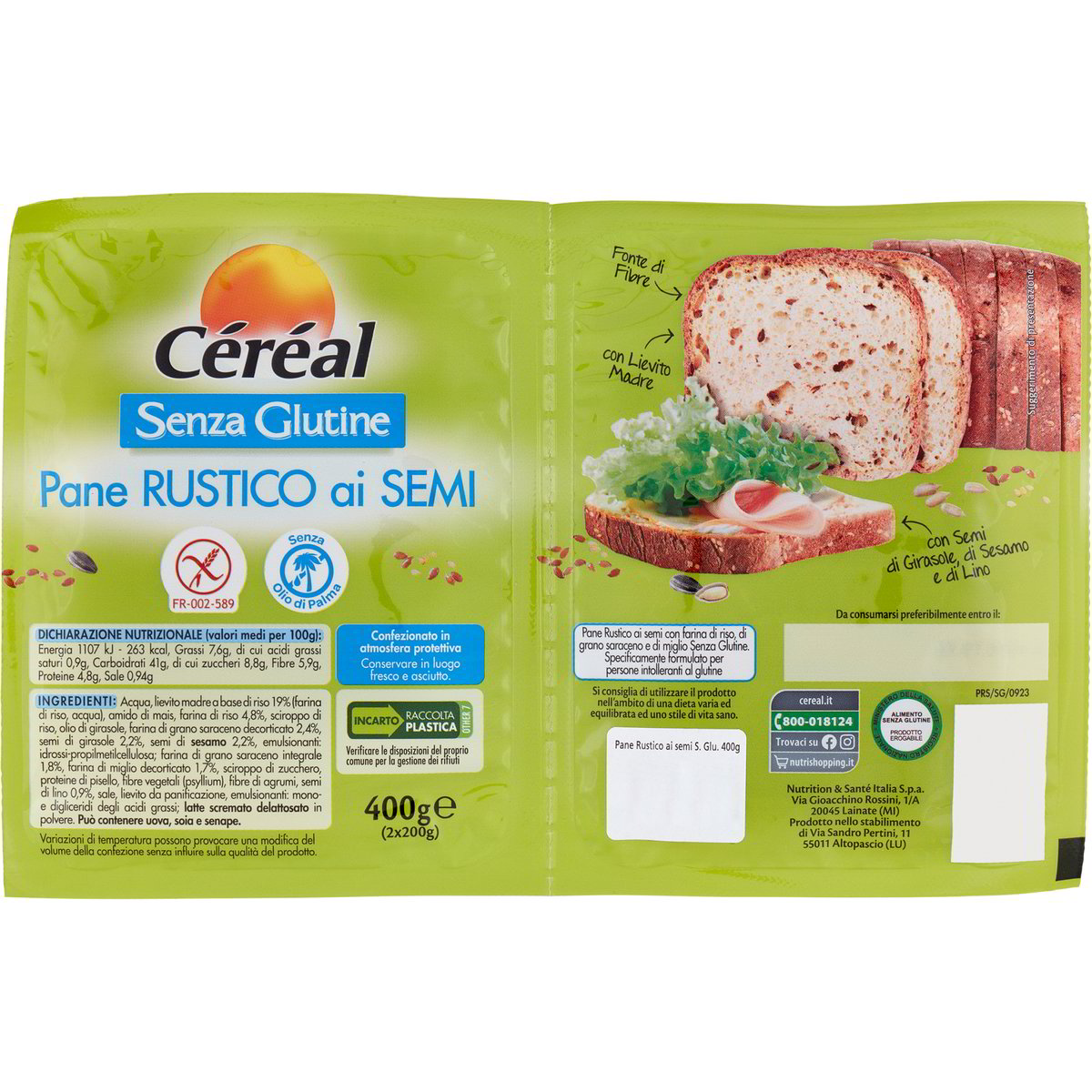 Pane rustico ai semi CEREAL 2 X 200 G - Coop Shop