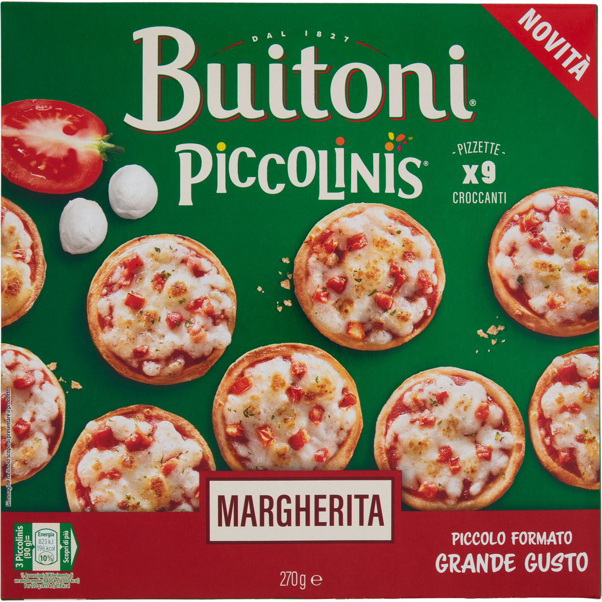Pizza margherita mini pizzette piccolinis x9 BUITONI 270 G Coop Shop