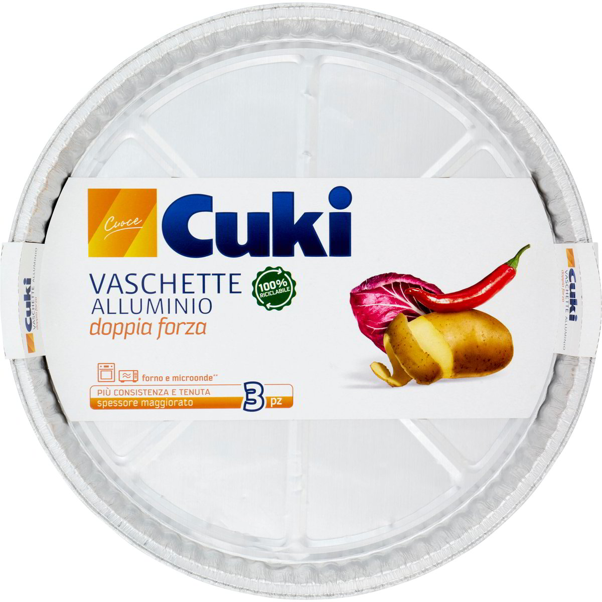 Vaschette In Alluminio Cuki Doppia Forza - Rotonde Per Pizza, 18 Pezzi - Riciclabili, Per Forno E Microonde - Foto 6
