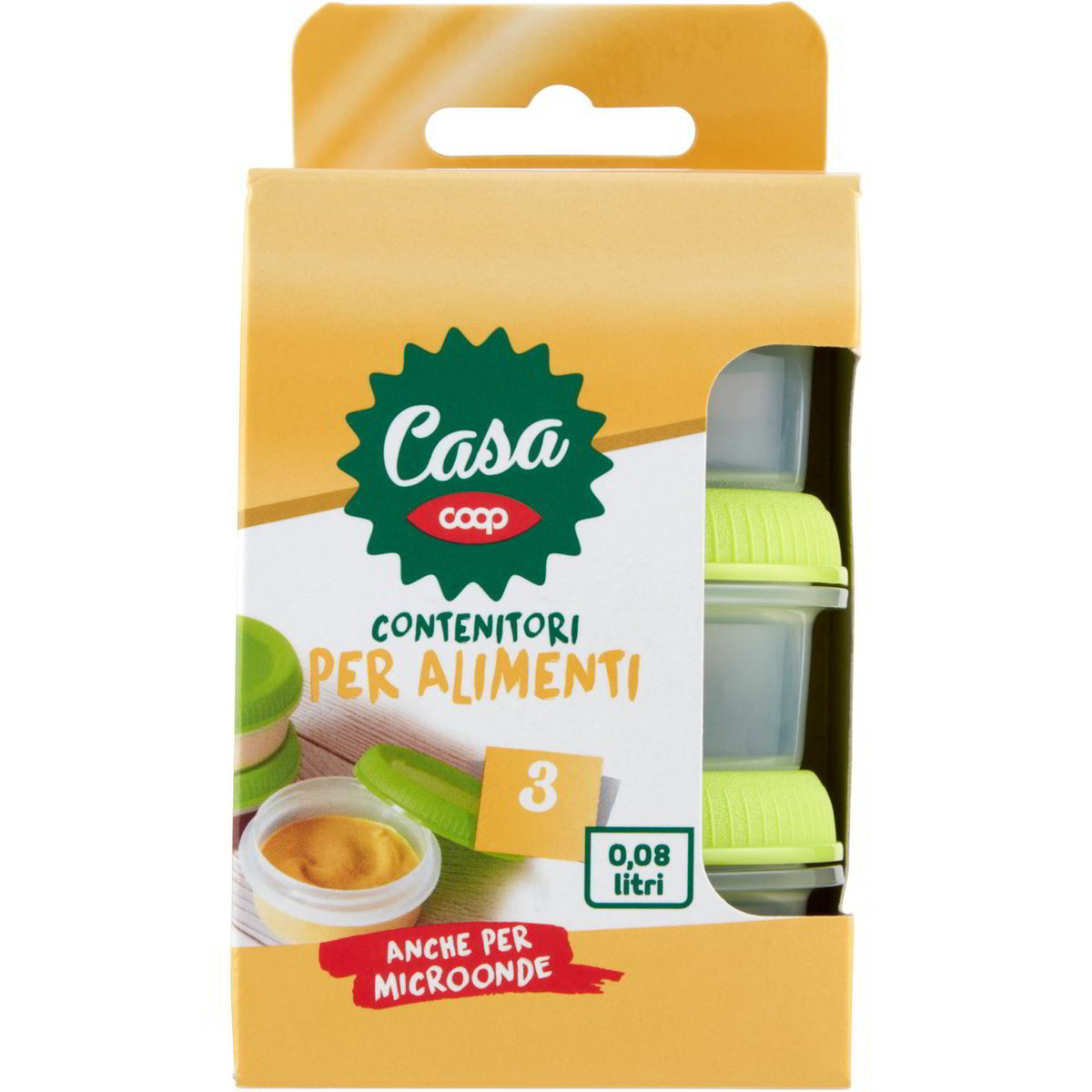 EMSA Clip Close Set 2 Contenitori Rotondi 1,1L + 2,6L - Porta Cibo Etichetta Blu, Pratici E Ermetici
