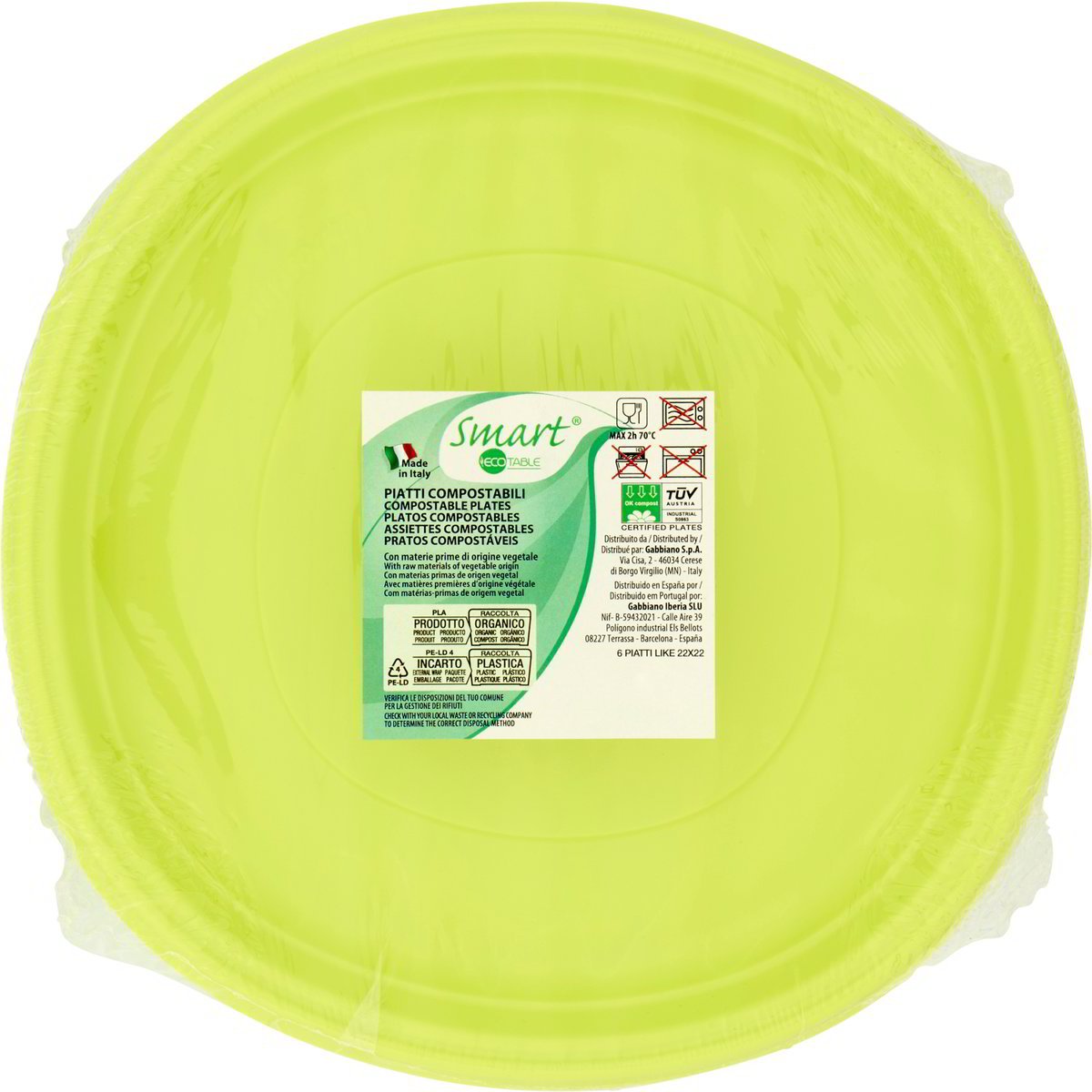 Set di piatti di carta compostabili da 300 pezzi, piatti usa e getta, 25,4 cm e 7 pollici resistenti in fibre di canna da zucchero, utensili biodegradabili e tovaglioli per feste 50