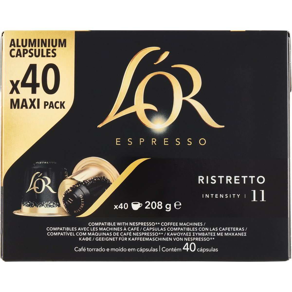 Capsule caffè espresso ristretto x40 L'OR - NESPRESSO 208 G - Coop Shop
