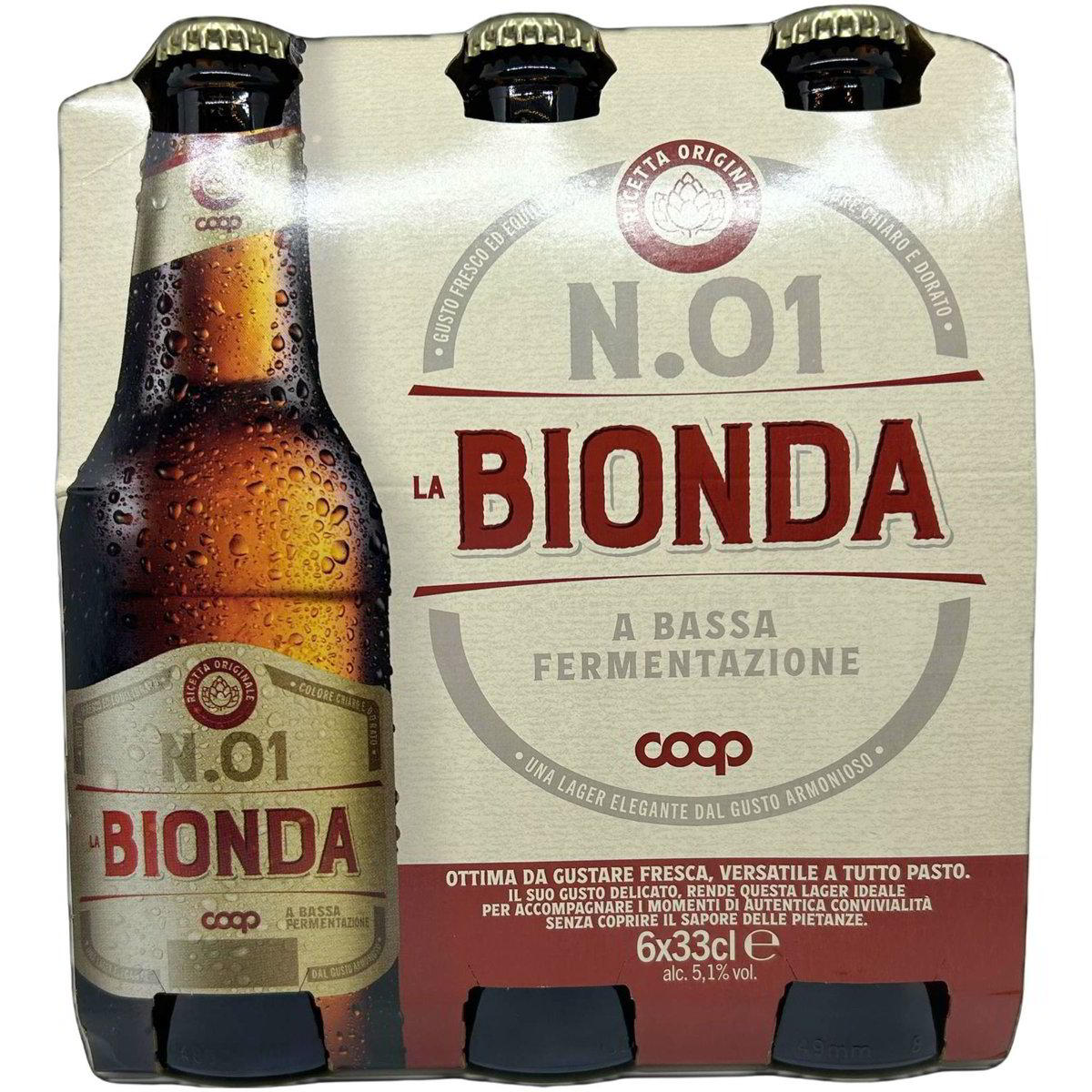 Birra bionda lager n.01 bassa fermentazione COOP 6 X 330 ML - Coop Shop