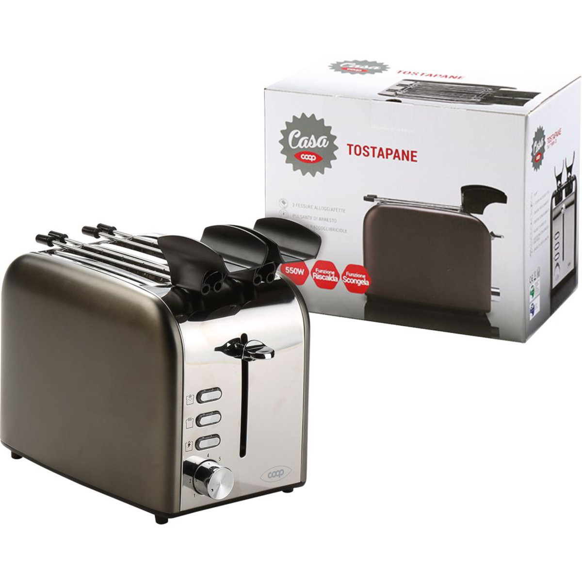 Set Colazione Bollitore E Tostapane 1,7L Bollitore 4 Fette 3000W Grigio Comfortxl 94637403 - Foto 6