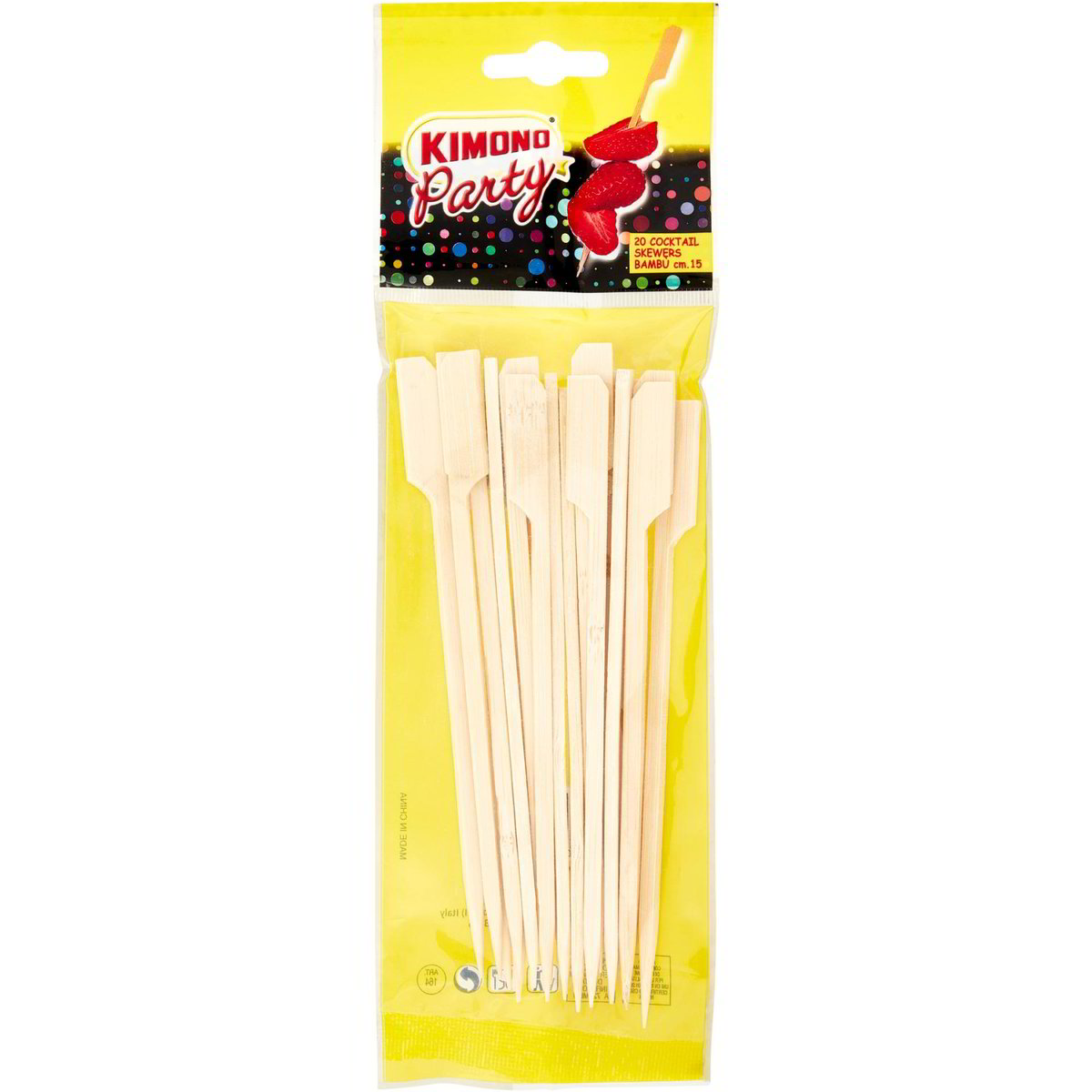 PINI Spiedini In Bambù 20 Cm – Confezione Da 200 Pezzi, Ecologici E Compostabili Per Griglia, Buffet E Fai-da-Te