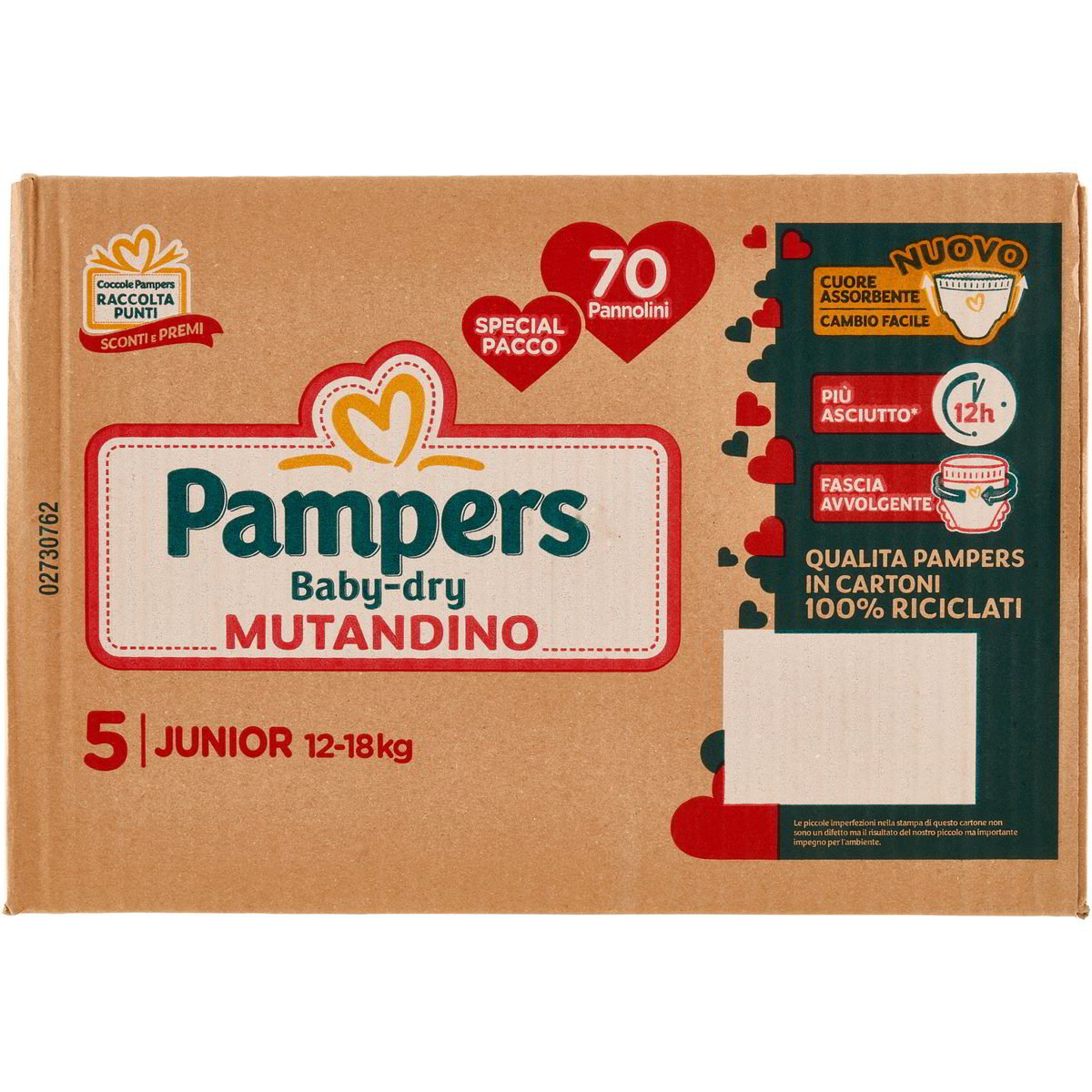 Pampers Progressi Mutandino Tg. 5 Junior | 12-18 Kg | Confezione Da 85 Pannolini