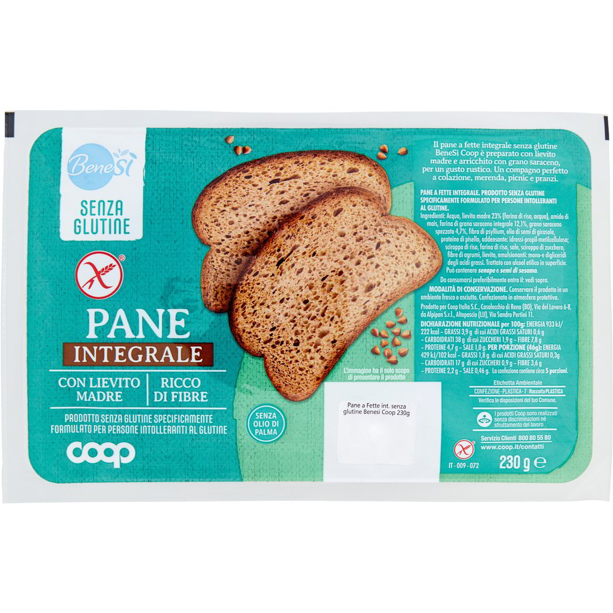Pane integrale a fette COOP - BENE SI' 230 G - Coop Shop