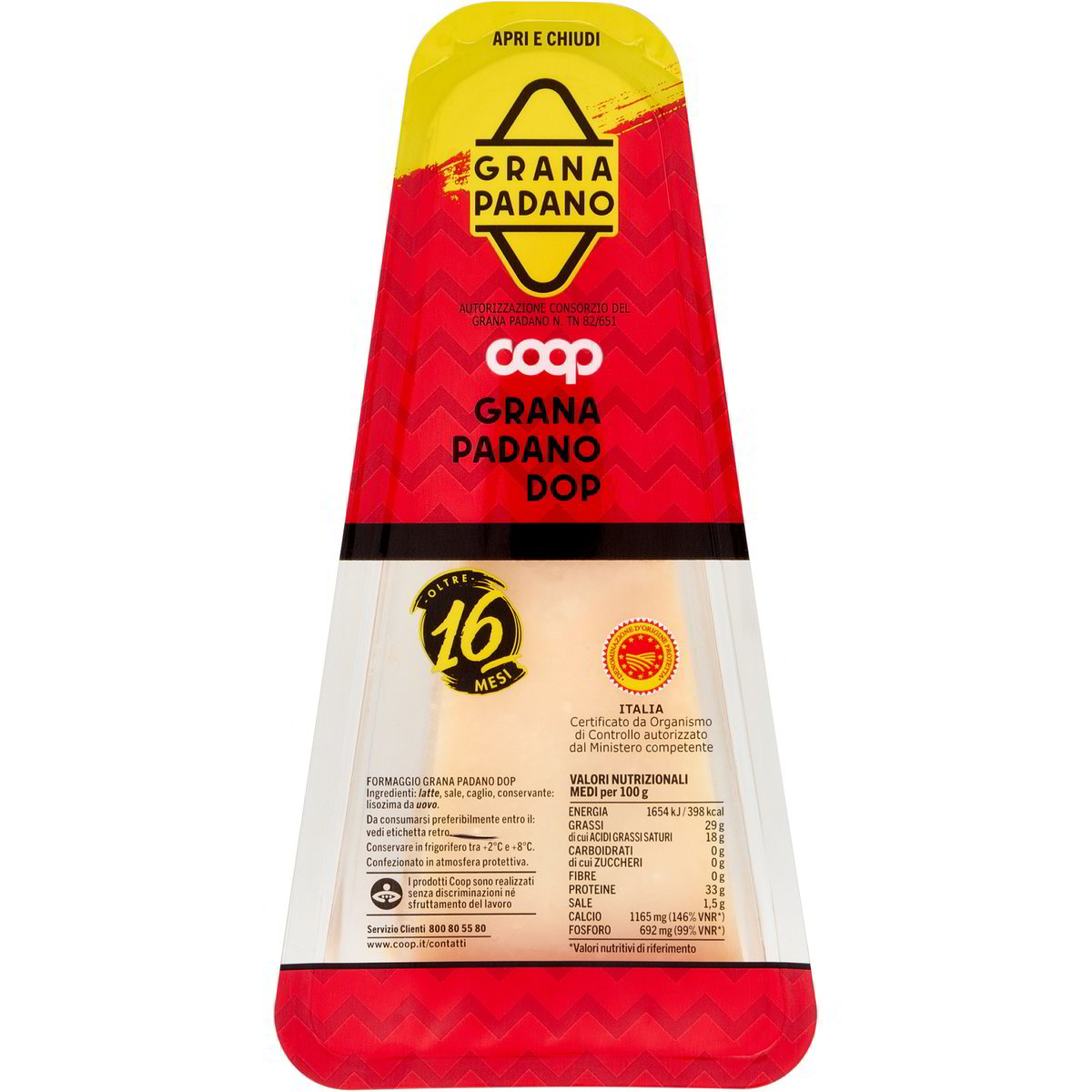 Grana padano dop oltre 16 mesi COOP - ORIGINE 400 G - Coop Shop