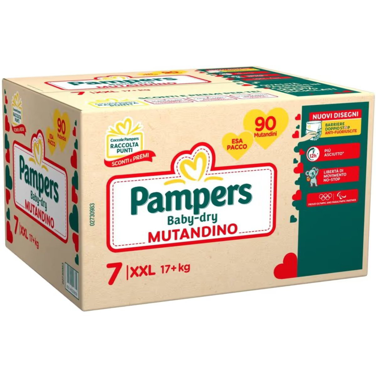 Pampers Baby Dry Mutandino XXL Taglia 7 - 13 Pannolini Per Bimbi Da 17+ Kg - Foto 8