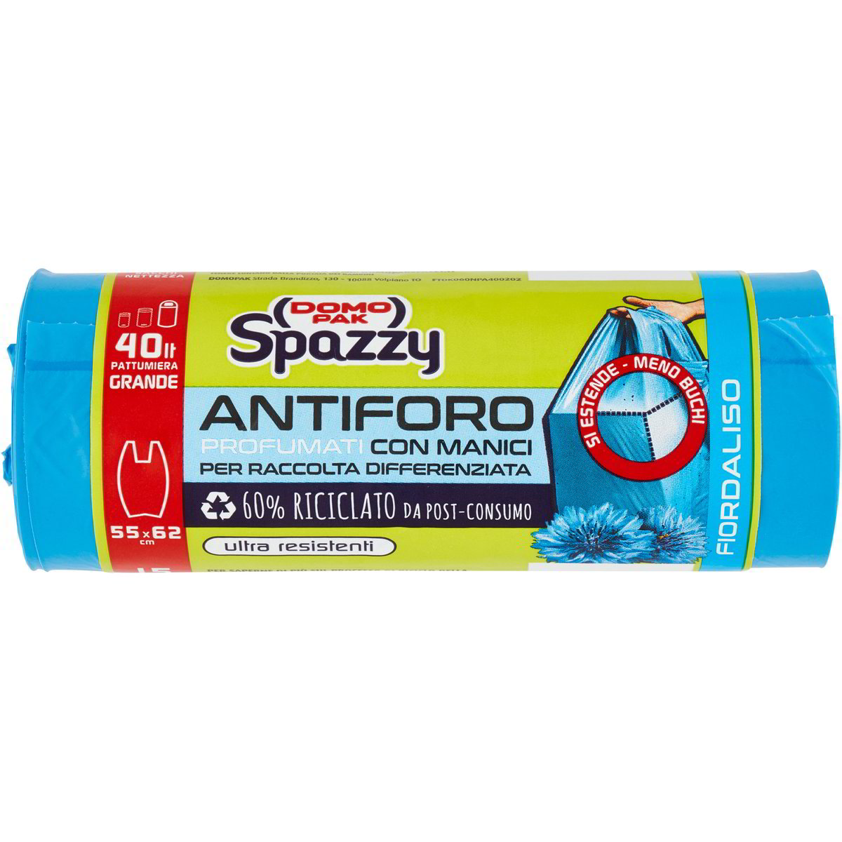 180 Sacchi Spazzatura Buste Raccolta Rifiuti Domopak Prendisac Con