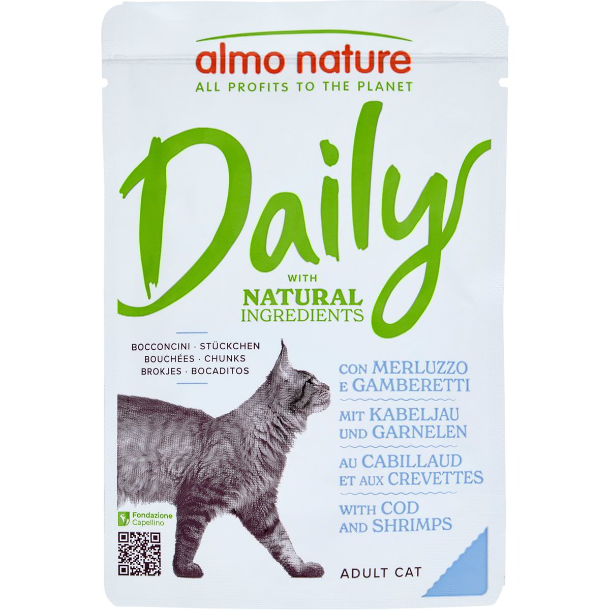 Almo Nature Daily Umido Per Gatti - Merluzzo E Gamberetti, Confezione 2.1kg (30 X 70g), Cibo Completo - Foto 8