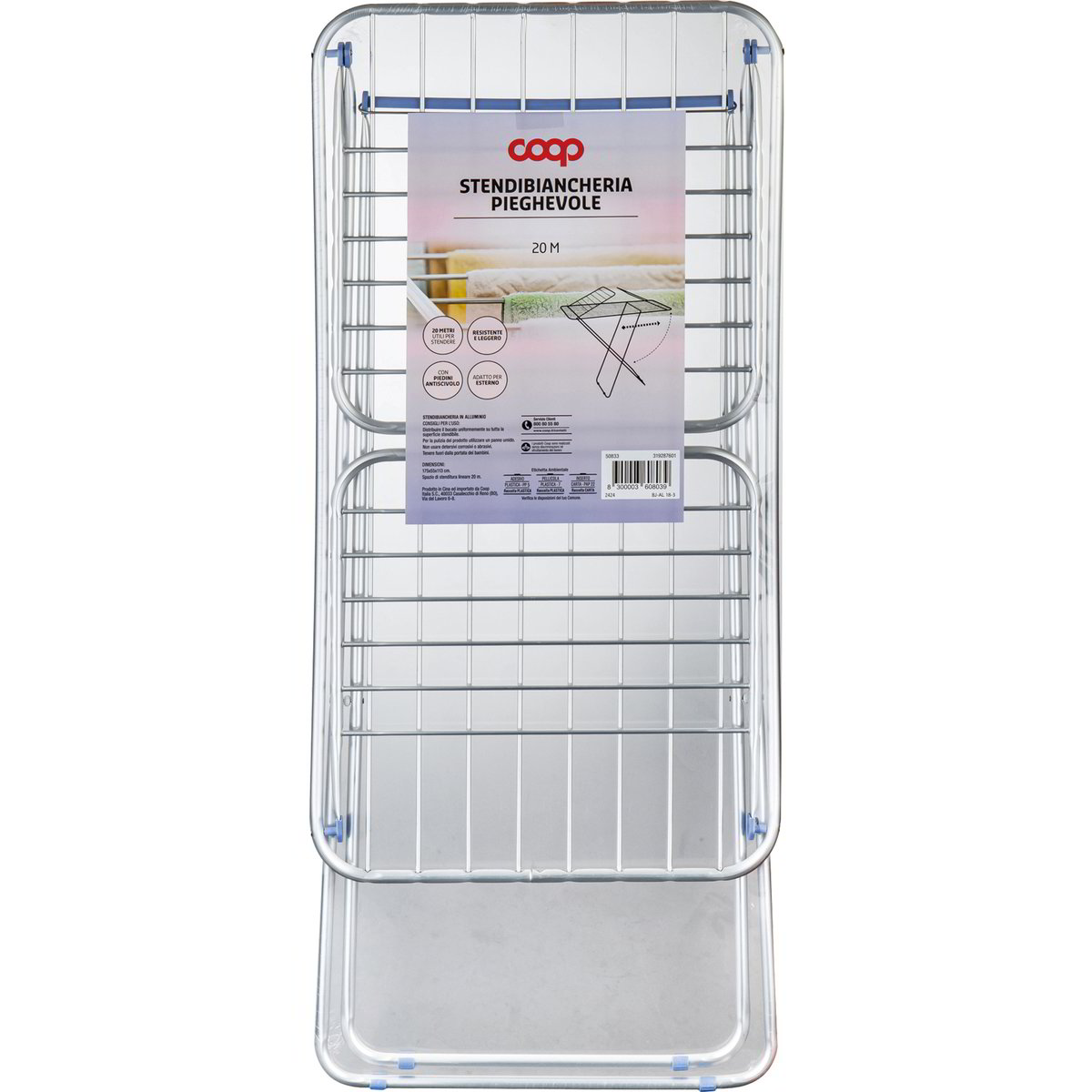 Brabantia HangOn stendibiancheria 25 m con barra Bianco – Unico & Multiplo