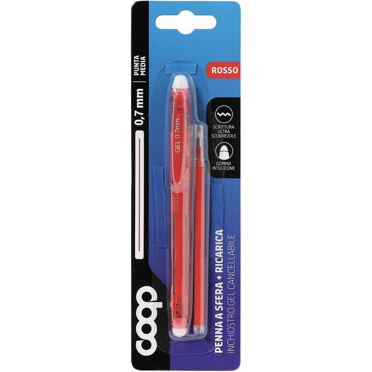 Penne A Sfera Gel Cancellabili - Set Da 6 Con Mine Di Ricambio, 0.5 Mm, Con Gomma Per Cancellare, Per Scuola E Ufficio