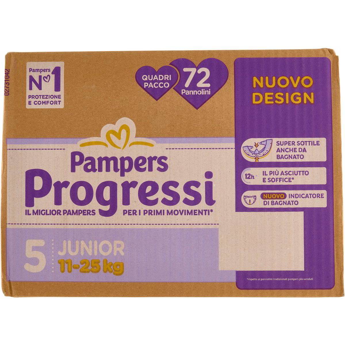 Progressi Taglia 5 Junior Quadri Pacco X72 - Pampers - Prénatal