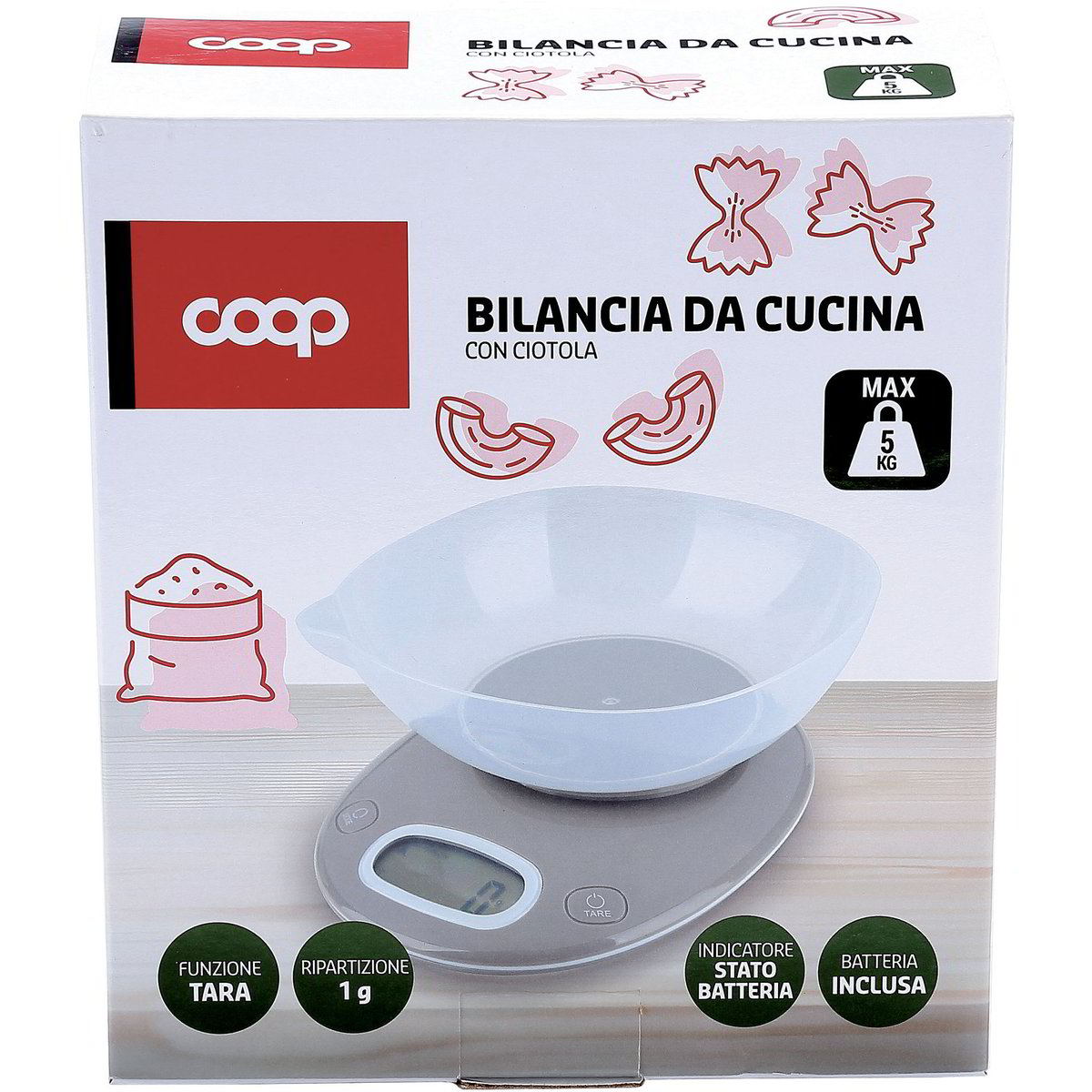 BILANCIA DA CUCINA CON PIATTO IN ALLUMINIO OLD STYLE SUPRELLE KG. 5