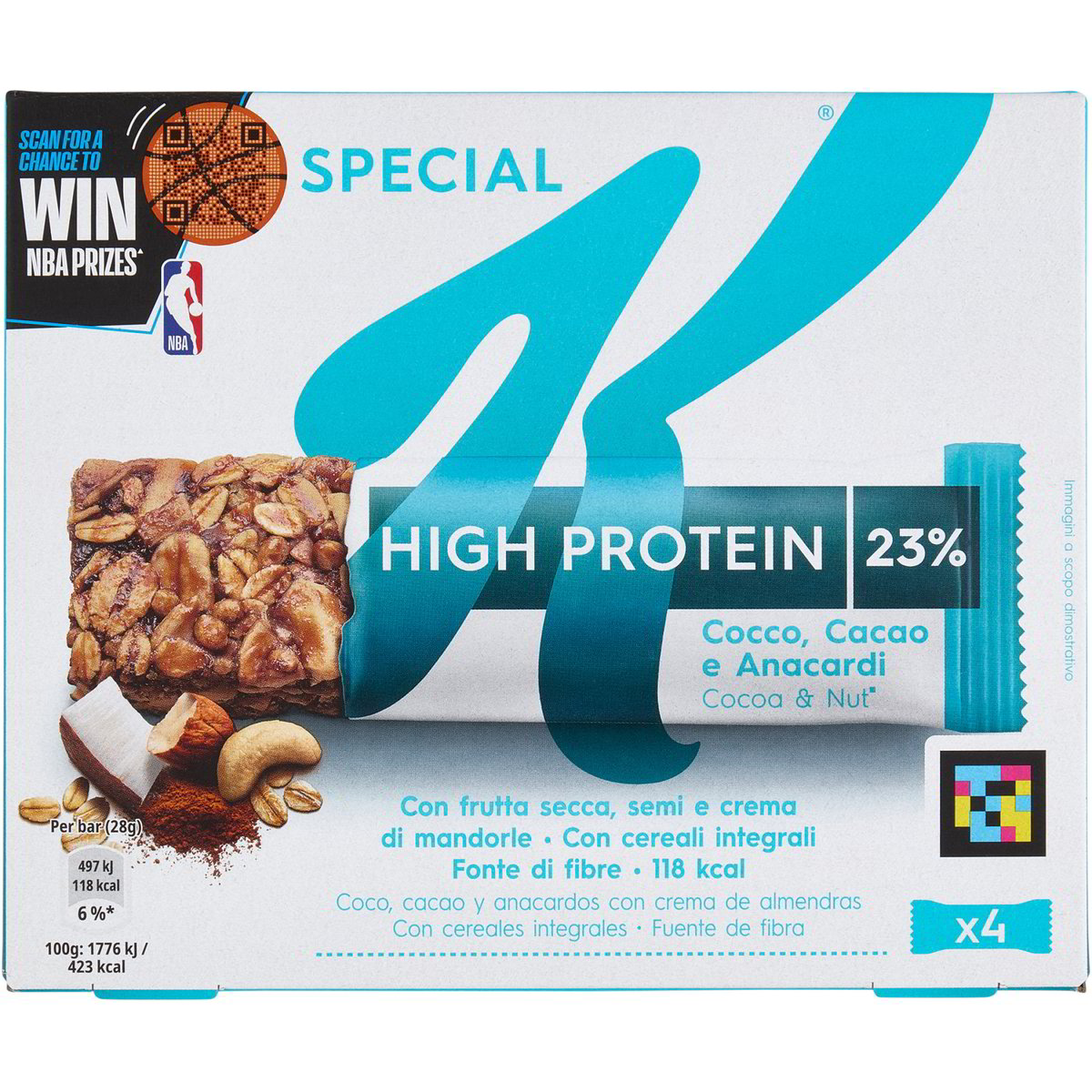 Misura Protein Barretta con Semi, Mandorle e Cioccolato Fondente