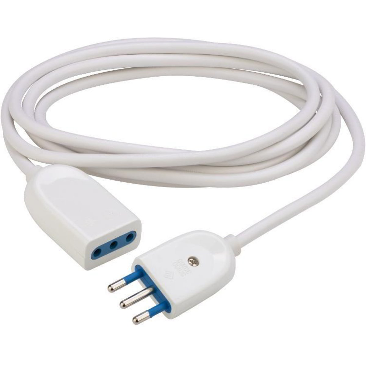 Prolunga 5m, 3x1,5mm2, 5G, bianco, ON/OFF Prolunga 5m, 3x1,5mm2, 5G, bianco, ON/OFF