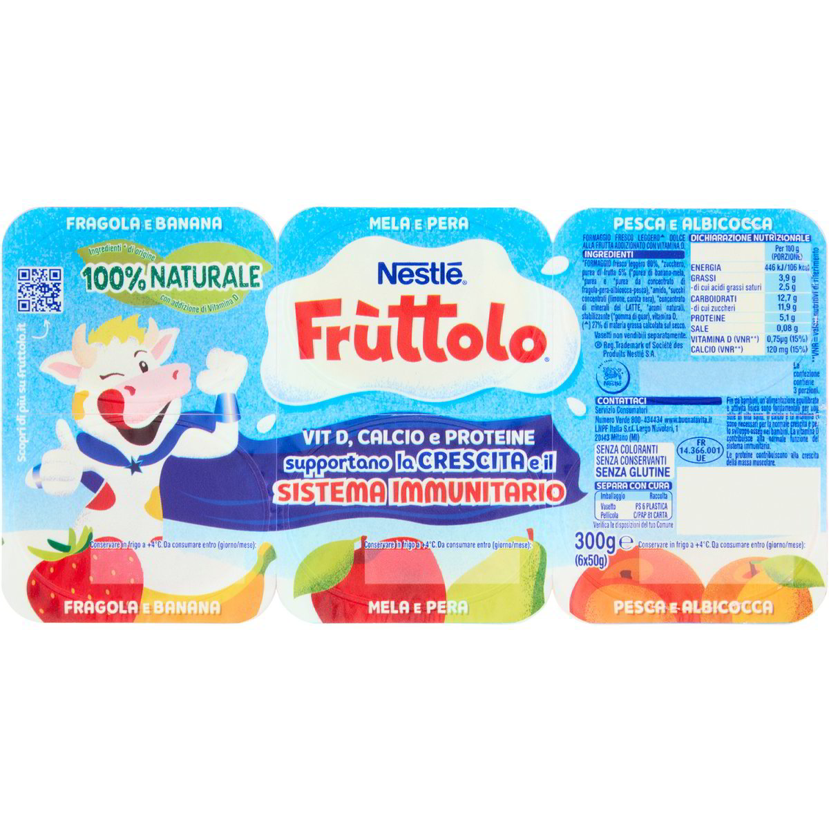 Fruttolo formaggio gusti misti NESTLÈ 6 X 50 G - Coop Shop